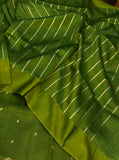 Mehendi Green Pure Banarasi Handloom Silk Saree - Aura Benaras