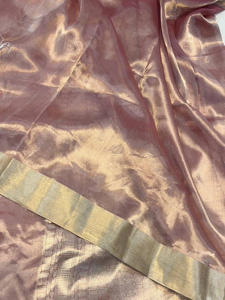 Buy Pure Banarasi Handloom Tissue Silk Saree | Aura Benaras
