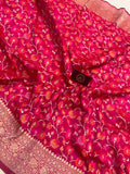 Rani Pink Banarasi Handloom Katan Silk Saree - Aura Benaras