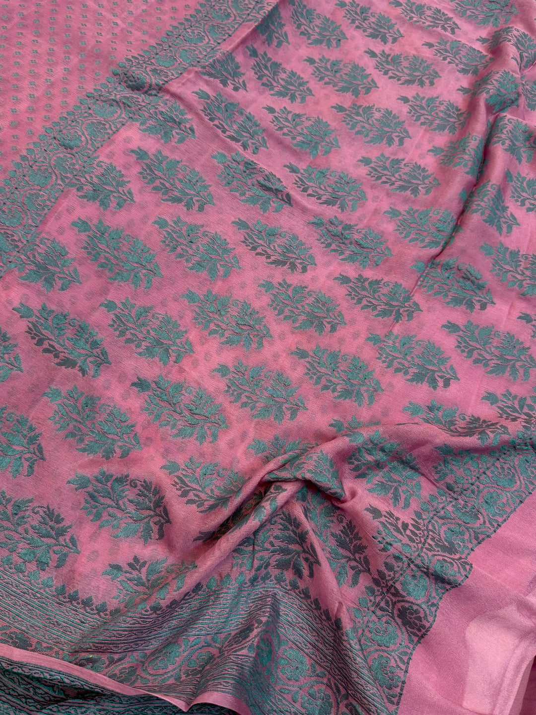 Dusty Lavender Banarasi Khaddi Chiffon Saree
