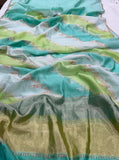 Pista Green Pure Banarasi Handloom Silk Saree - Aura Benaras
