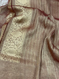 Pre Order :: Red Pure Banarasi Handloom Tissue Silk Saree