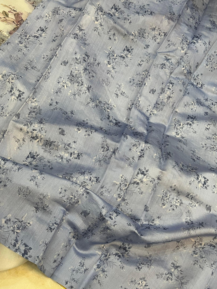 White Pure Banarasi Handloom Kora Silk Saree