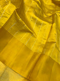 Yellow Pure Banarasi Handloom Silk Saree