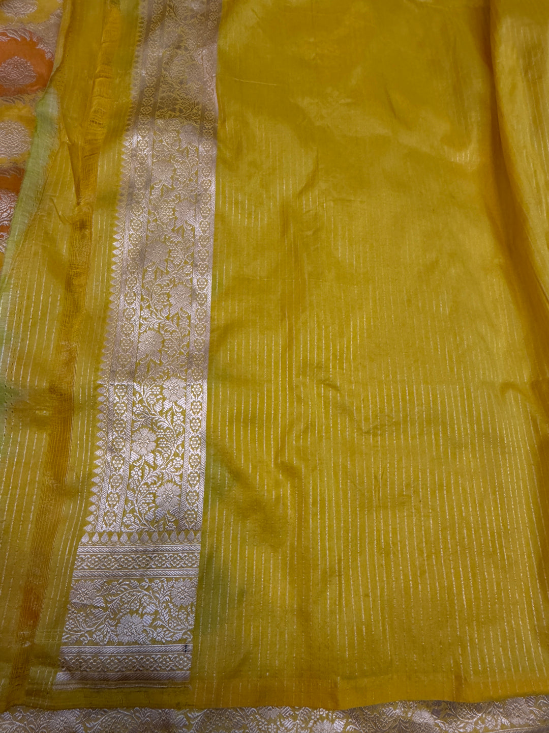 Yellow Rangkaat Pure Katan Silk Banarasi Handloom Saree