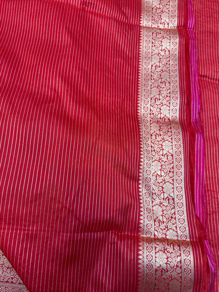 Buy Red Rangkaat Banarasi Katan Silk Saree - AuraBenaras