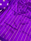 Purple Pure Banarasi Handloom Silk Saree - Aura Benaras