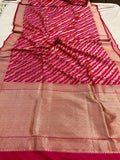 Rani Pink Pure Banarasi Handloom Katan Silk Saree - Aura Benaras