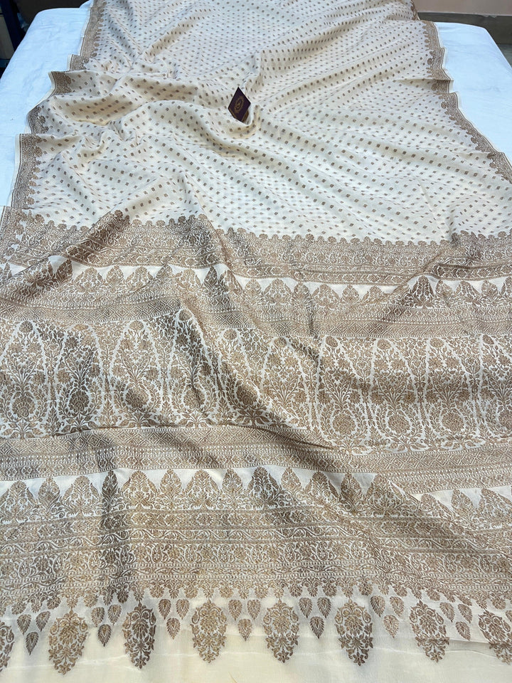 Red Pure Kora Silk Handloom Banarasi Saree