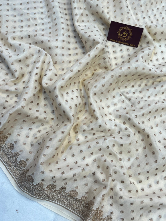 Red Pure Kora Silk Handloom Banarasi Saree