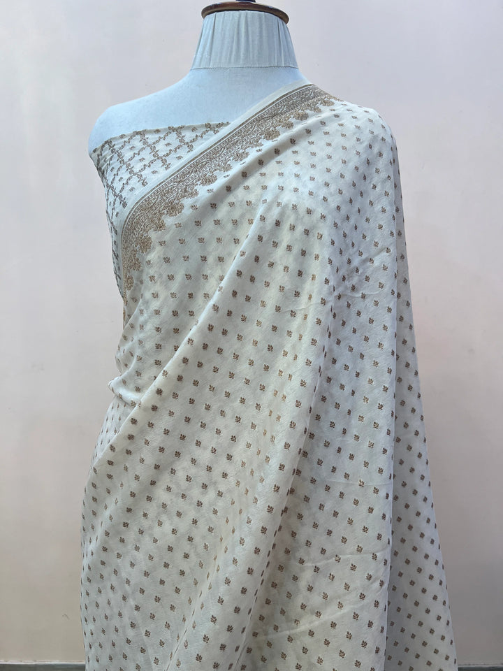 Red Pure Kora Silk Handloom Banarasi Saree