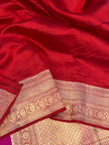 Rani Pink Pure Banarasi Handloom Silk Saree - Aura Benaras