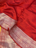 Yellow Pure Banarasi Handloom Silk Saree - Aura Benaras