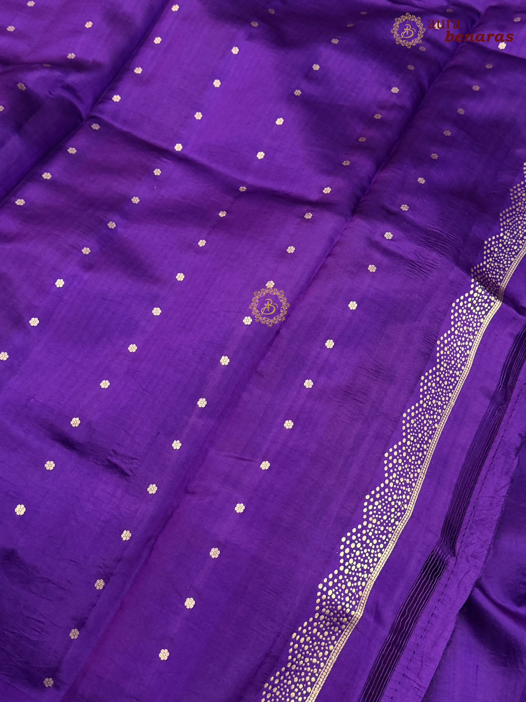 Purple Banarasi Silk Saree | Kadhwa & Designer Border