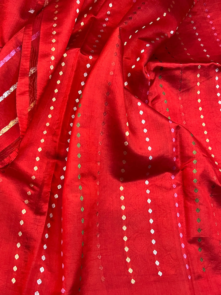 Maroon Pure Silk Handloom Banarasi Saree