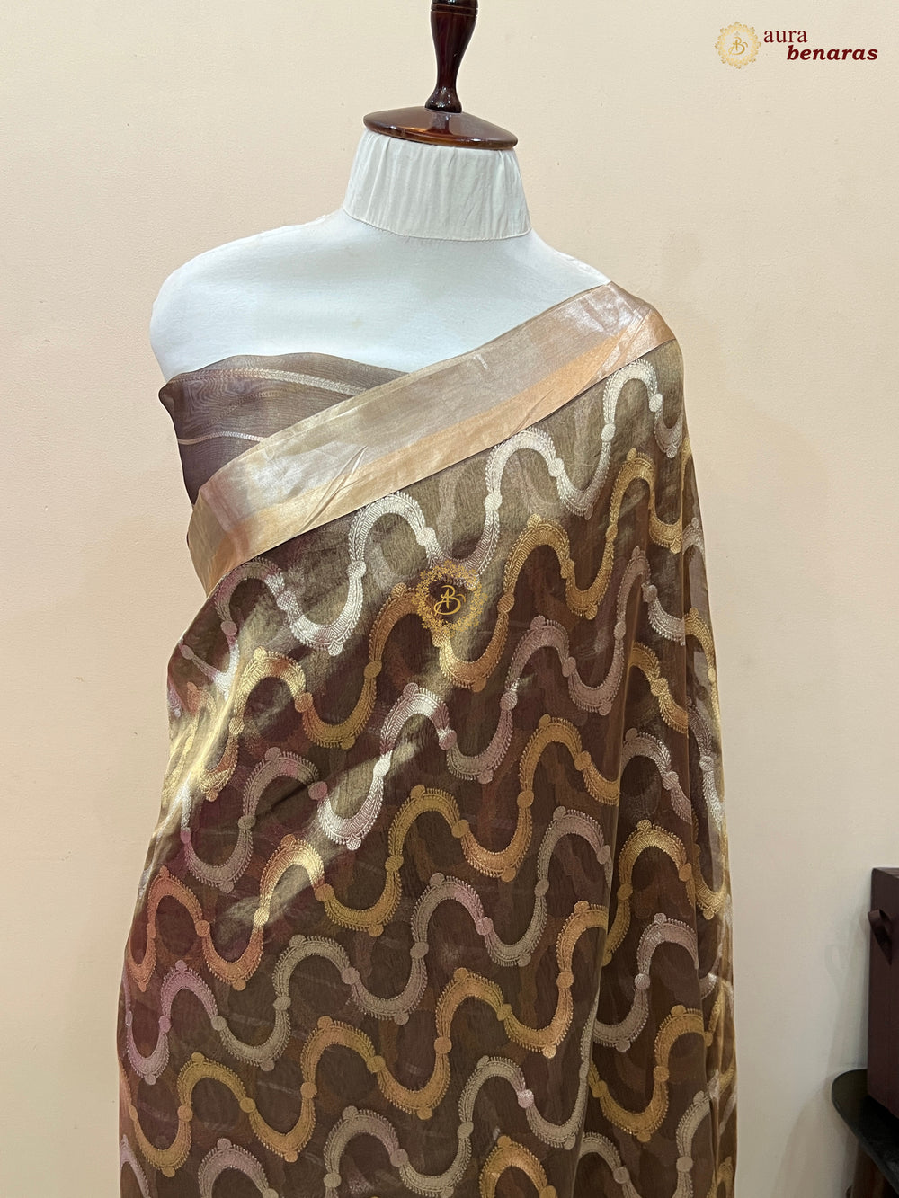 Black Pure Tissue Silk Banarasi Saree with Kadhwa Weave