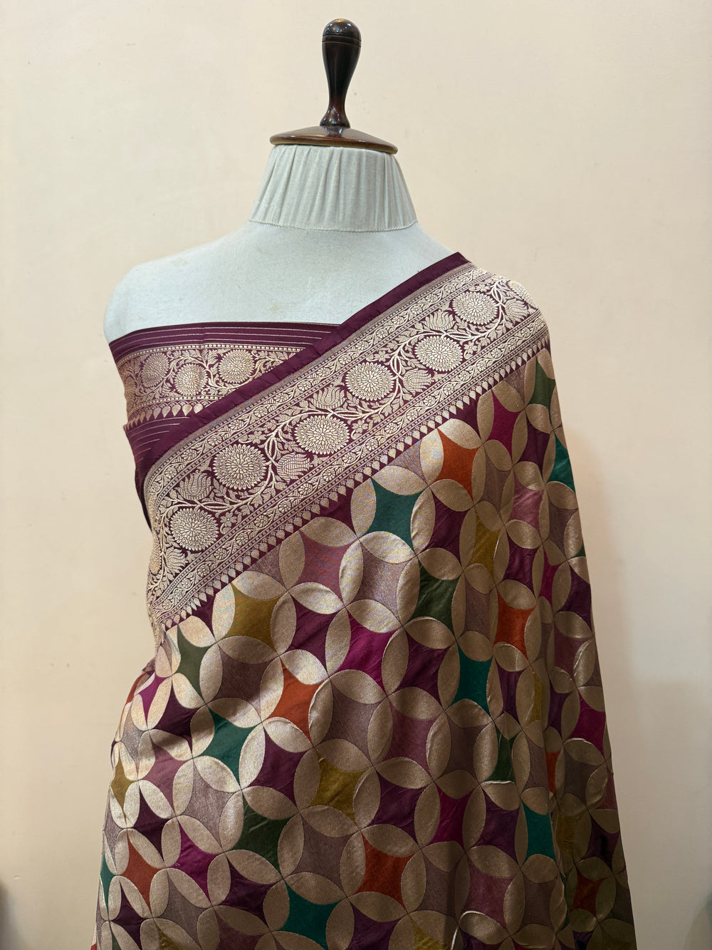 Purple Rangkaat Pure Katan Silk Banarasi Handloom Saree