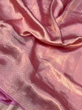 Pink Pure Banarasi Handloom Silk Saree - Aura Benaras