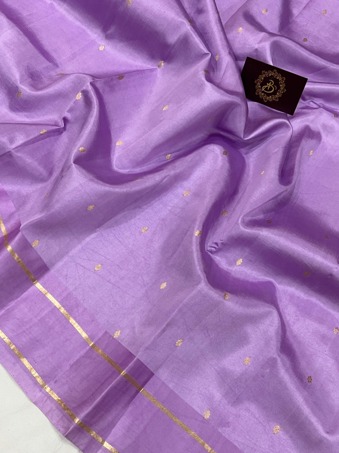 Lavender Pure Banarasi Handloom Silk Saree - Aura Benaras