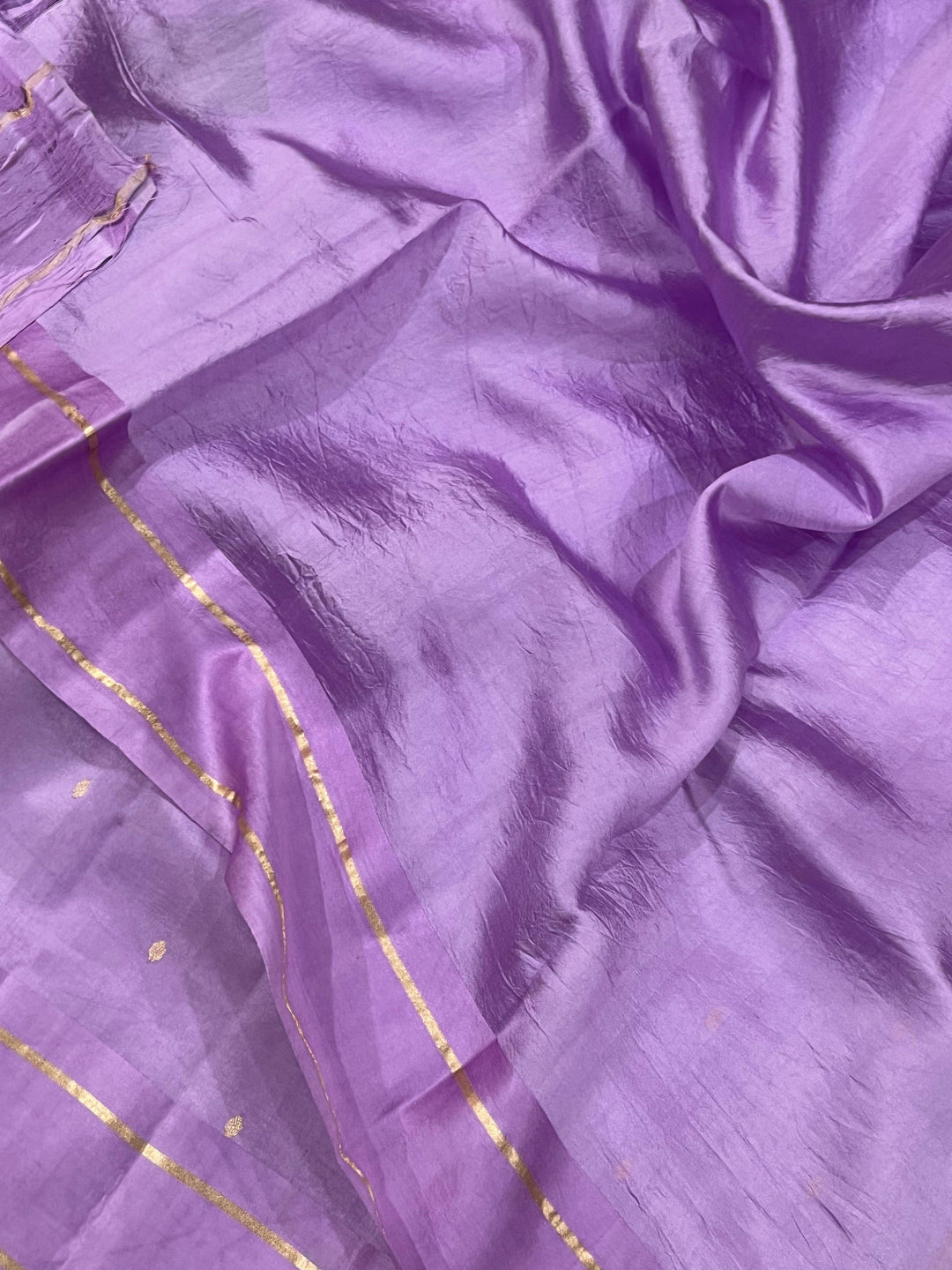 Lavender Pure Banarasi Handloom Silk Saree - Aura Benaras