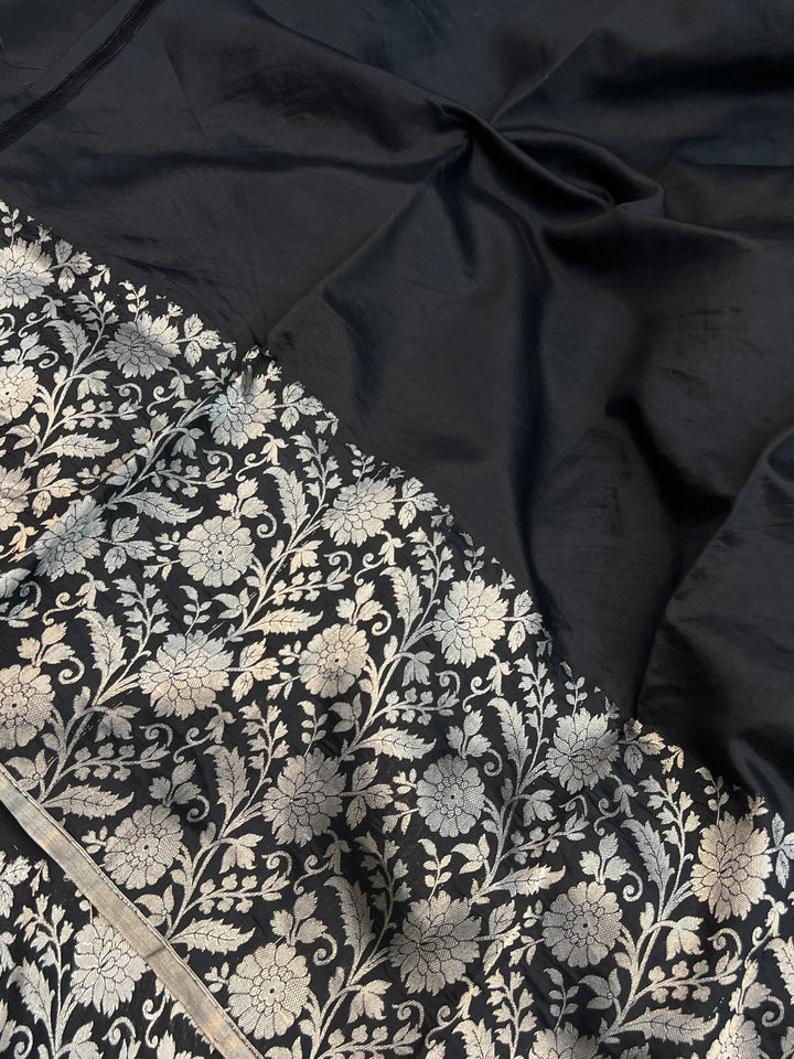 Black Pure Silk Handloom Banarasi Saree