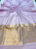 Pani Lavender Pure Banarasi Handloom Silk Saree - Aura Benaras