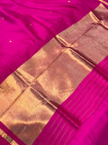 Rani Pink Pure Banarasi Handloom Silk Saree - Aura Benaras