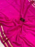 Rani Pink Pure Banarasi Handloom Silk Saree - Aura Benaras