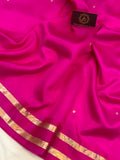 Rani Pink Pure Banarasi Handloom Silk Saree - Aura Benaras