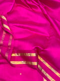 Rani Pink Pure Banarasi Handloom Silk Saree - Aura Benaras