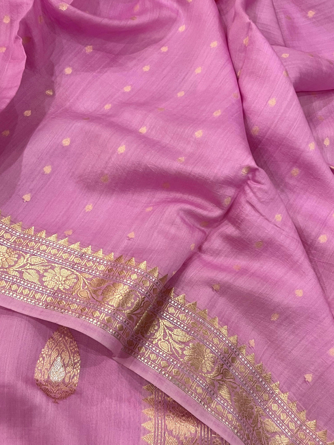 Lavender Pure Banarasi Handloom Silk Saree - Aura Benaras