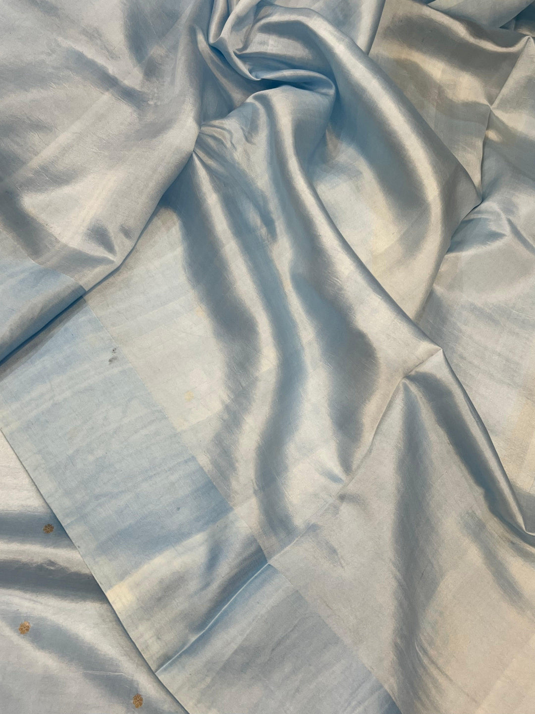 Pastel Blue Pure Banarasi Handloom Silk Saree - Aura Benaras