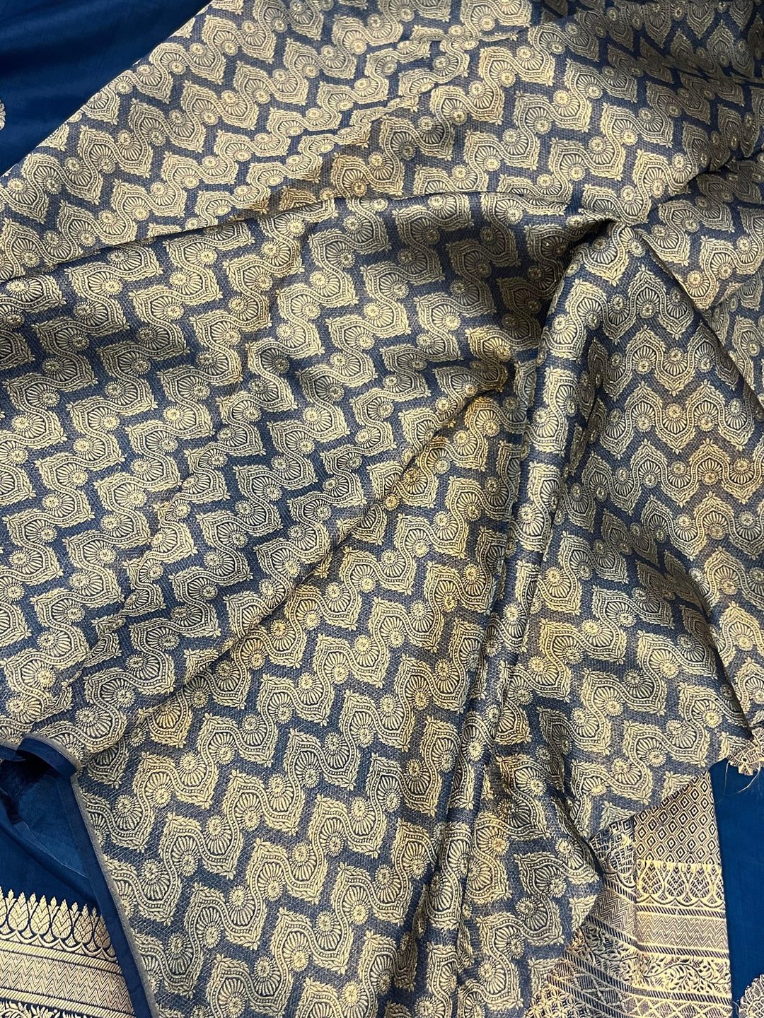 Teal Pure Banarasi Handloom Silk Saree - Aura Benaras