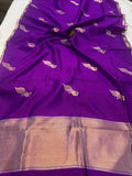 Purple Pure Banarasi Handloom Silk Saree