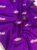 Purple Pure Banarasi Handloom Silk Saree