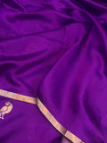 Purple Pure Banarasi Handloom Silk Saree