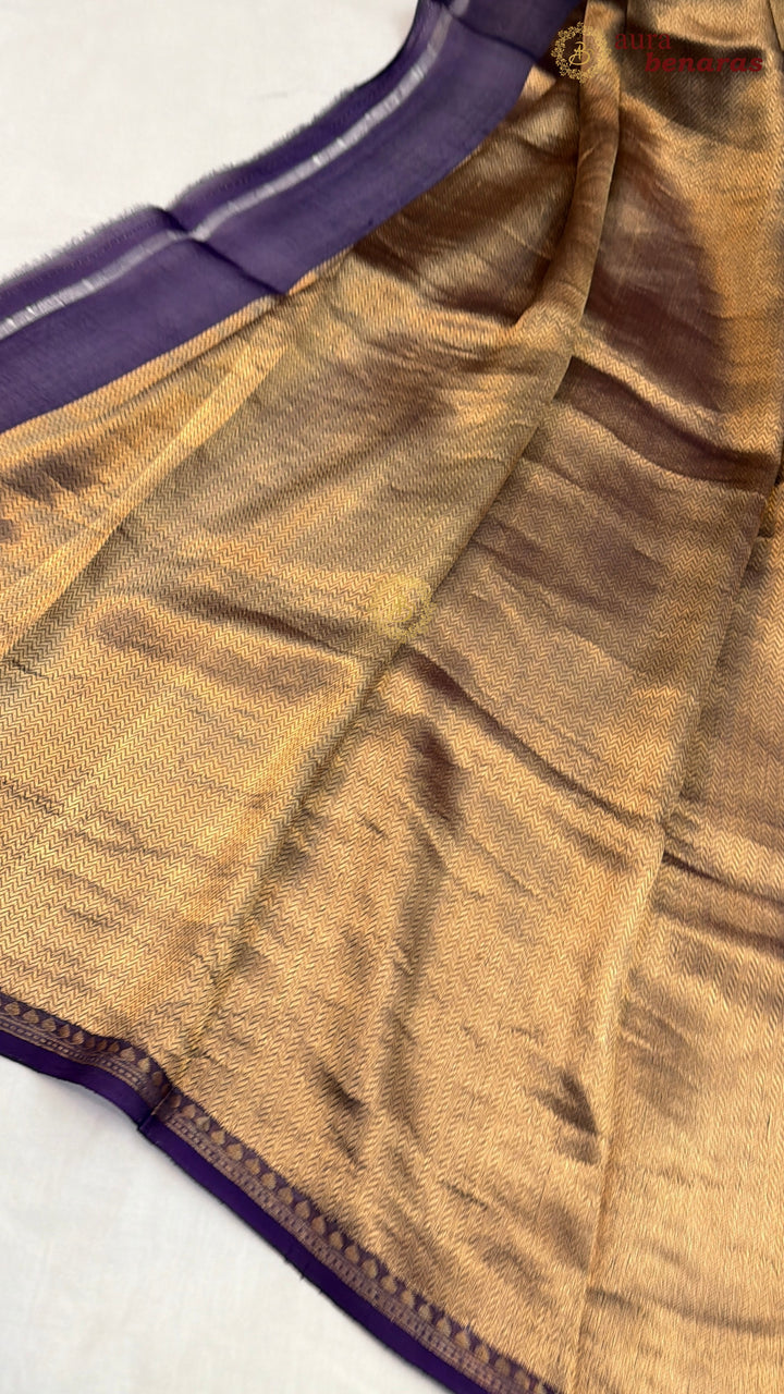 Magenta Pink Kora Silk Banarasi Saree with Zari Butis 