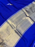 Royal Blue Pure Banarasi Handloom Silk Saree - Aura Benaras