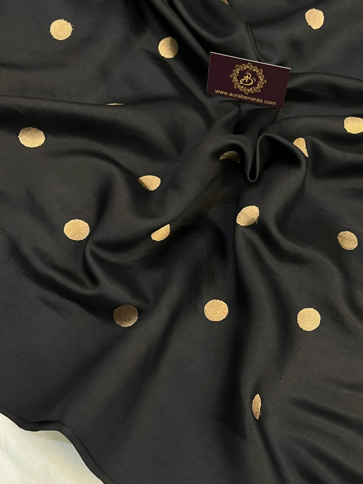 Black Pure Silk Handloom Banarasi Saree