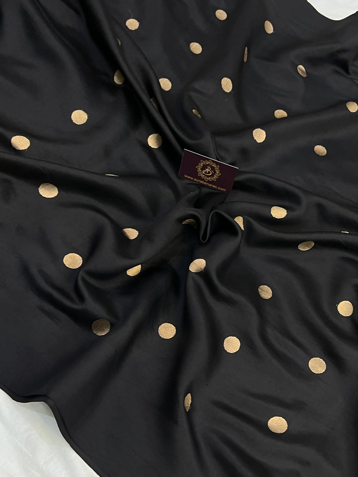 Black Pure Silk Handloom Banarasi Saree