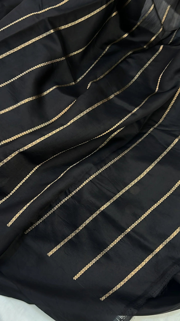 Black Pure Silk Handloom Banarasi Saree