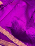 Perple Pure Banarasi Handloom Silk Saree - Aura Benaras