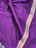 Purple Meenakari Handloom Pure Katan Silk Saree - Aura Benaras