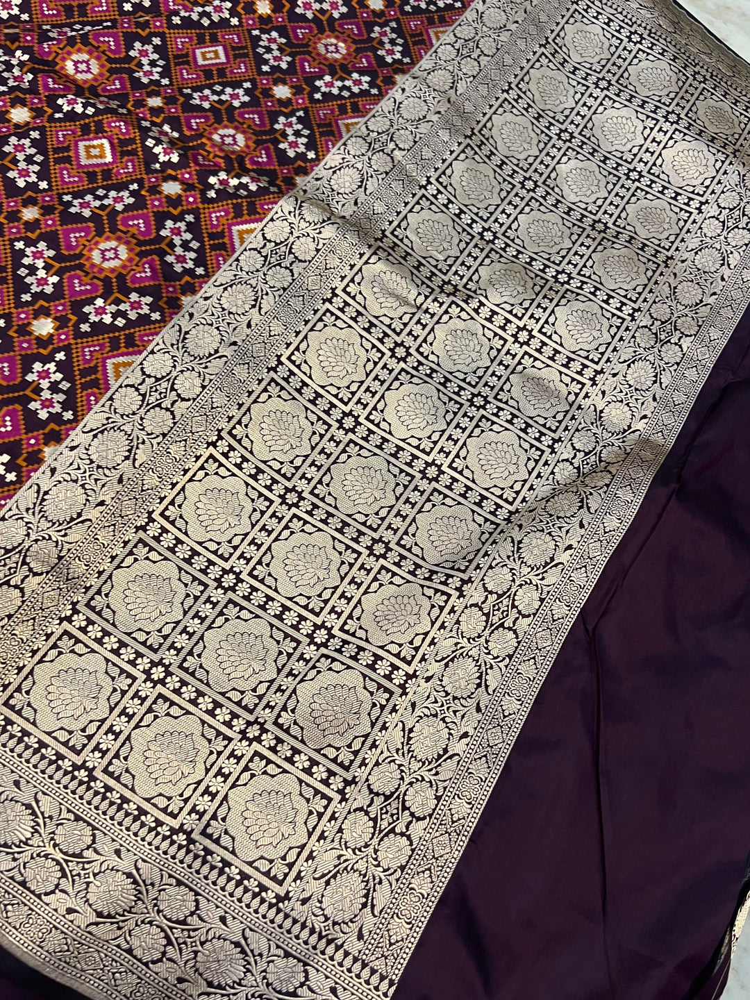 Coca Cola Banarasi Handloom Katan Silk Saree - Aura Benaras