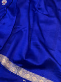 Royal Blue Pure Banarasi Handloom Silk Saree - Aura Benaras