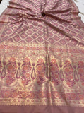 Old Rose Banarasi Handloom Katan Silk Saree - Aura Benaras