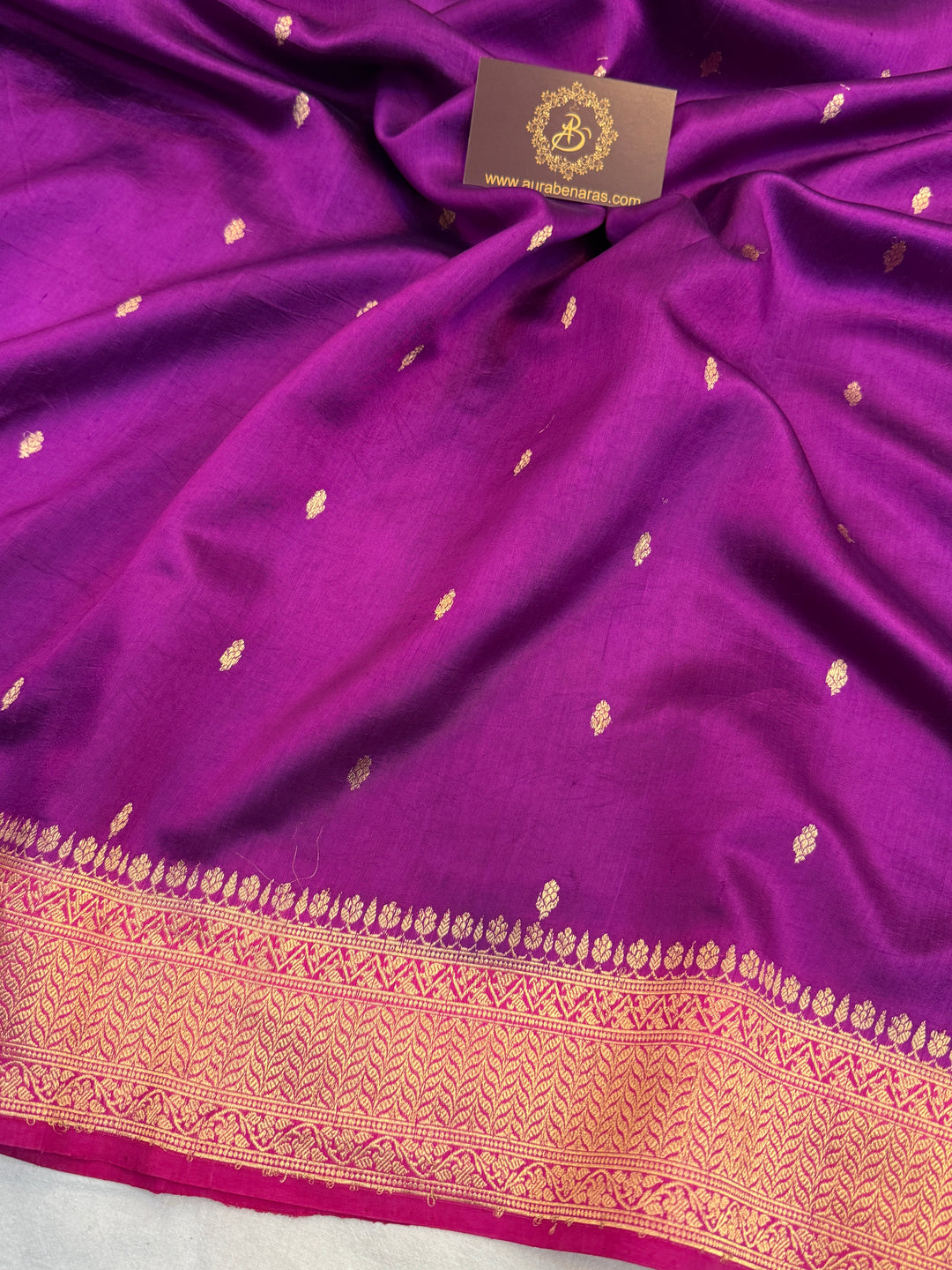 Purple Pure Banarasi Handloom Silk Saree