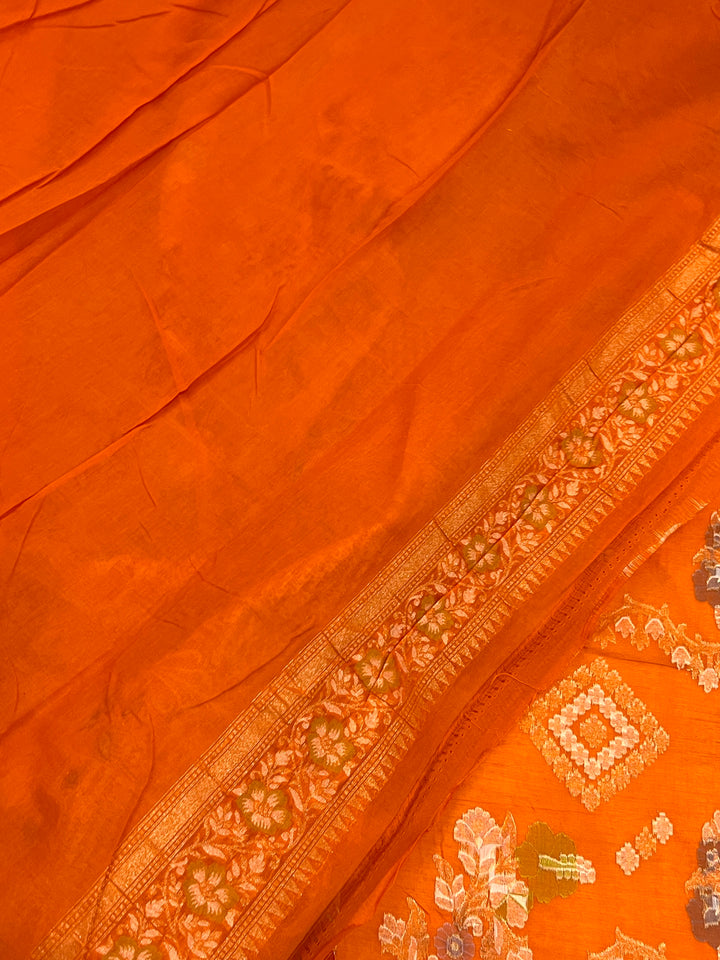 Cotton Silk Jamdani Saree with Meenakari Handloom Weave