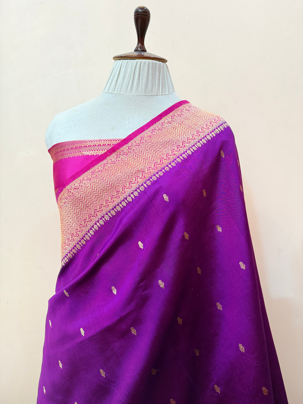 Purple Pure Banarasi Handloom Silk Saree