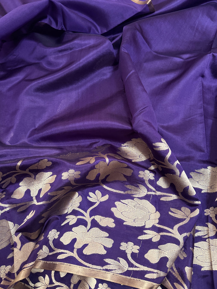 Navy Pure Silk Handloom Banarasi Saree